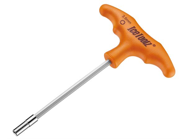 Ice Toolz 3.6mm Firkant Eikenøkkel Sort/oransje, T-Håndtak 